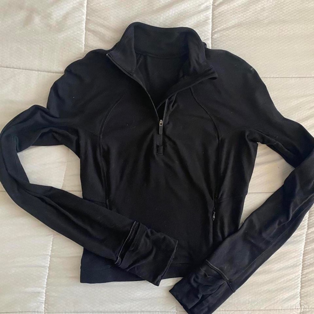 rulu run cropped half zip